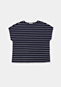 thumb-Afficher les détails de T-shirt À Manches Courtes Marine Regular Fit Rayé Femme