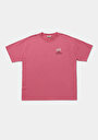 thumb-Afficher les détails de T-shirt À Manches Courtes Rose Relaxed Fit Imprimé Femme