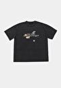 thumb-Afficher les détails de T-shirt À Manches Courtes Anthracite Oversize Fit Droit Femme