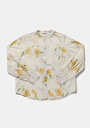 thumb-Afficher les détails de Chemise À Manches Longues Jaune Fashion Fit  Voile Femme