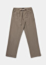 thumb-Afficher les détails de Pantalon Beige Straight Leg Medium Rise En Sergé Regular Fit Homme