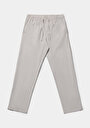 thumb-Afficher les détails de Pantalon Blanc Straight Leg Medium Rise En Sergé Regular Fit Homme