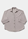 thumb-Afficher les détails de Chemise À Manches Courtes  Droit Oversize Fit Femme