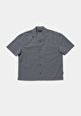 thumb-Afficher les détails de Chemise À Manches Courtes Gris Droit Boxy Fit Homme