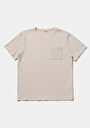 thumb-Afficher les détails de T-shirt À Manches Courtes Beige Comfort Fit Droit Homme