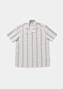 thumb-Afficher les détails de Chemise À Manches Courtes Blanc Rayé Regular Fit Homme