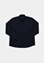 thumb-Afficher les détails de Chemise À Manches Longues Marine Regular Fit Droit Lin Homme