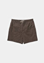 thumb-Afficher les détails de Short De Bain Marron Regular Fit Doublé Homme
