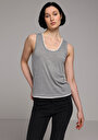 thumb-Afficher les détails de Athlète Gris Slim Fit Femme