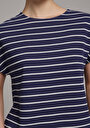 thumb-Afficher les détails de T-shirt À Manches Courtes Marine Regular Fit Rayé Femme