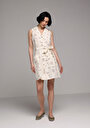 thumb-Afficher les détails de Robe Ecru Regular Fit Sans Manches Mini Uni Femme