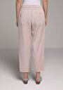 thumb-Afficher les détails de Pantalon Rose Straight Leg High Rise En Sergé Regular Fit Femme