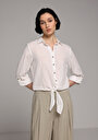 thumb-Afficher les détails de Chemise À Manches Longues Blanc Fashion Fit Droit Ratière Femme