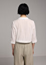 thumb-Afficher les détails de Chemise À Manches Longues Blanc Fashion Fit Droit Ratière Femme