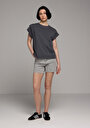 thumb-Afficher les détails de T-shirt À Manches Courtes Anthracite Regular Fit Droit Femme
