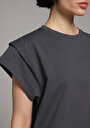 thumb-Afficher les détails de T-shirt À Manches Courtes Anthracite Regular Fit Droit Femme