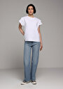 thumb-Afficher les détails de T-shirt À Manches Courtes Blanc Regular Fit Droit Femme