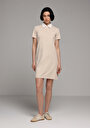 thumb-Afficher les détails de Robe Beige Slim Fit Manches Courtes Normale Verrouillage Femme