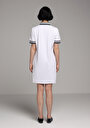 thumb-Afficher les détails de Robe Blanc Slim Fit Manches Courtes Normale Verrouillage Femme