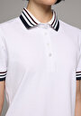 thumb-Afficher les détails de Robe Blanc Slim Fit Manches Courtes Normale Verrouillage Femme