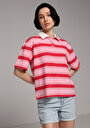thumb-Afficher les détails de Rouge Regular Fit  Rayé Supreme Femme