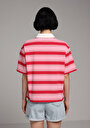 thumb-Afficher les détails de Rouge Regular Fit  Rayé Supreme Femme