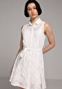 thumb-Afficher les détails de Robe Blanc Regular Fit Sans Manches Normale Rachel Femme