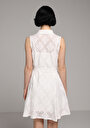 thumb-Afficher les détails de Robe Blanc Regular Fit Sans Manches Normale Rachel Femme