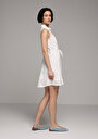 thumb-Afficher les détails de Robe Blanc Regular Fit Sans Manches Normale Rachel Femme