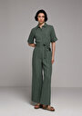 thumb-Afficher les détails de Salopette Vert Regular Fit   Femme