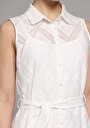 thumb-Afficher les détails de Robe Blanc Regular Fit Sans Manches Normale Rachel Femme