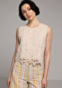 thumb-Afficher les détails de Beige Regular Fit Femme