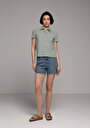 thumb-Afficher les détails de Vert Slim Fit  Droit Rachel Femme