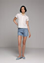 thumb-Afficher les détails de Blanc Slim Fit  Droit Rachel Femme
