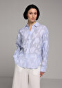 thumb-Afficher les détails de Chemise À Manches Longues Bleu Boyfriend Fit Jakarli Jacquard Femme
