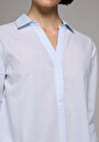 thumb-Afficher les détails de Chemise À Manches Longues Bleu Regular Fit Rayé Uni Femme