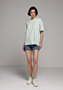 thumb-Afficher les détails de T-shirt À Manches Courtes Vert Relaxed Fit Droit Femme
