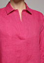 thumb-Afficher les détails de Chemise À Manches Longues Rose Fashion Fit Droit Uni Femme