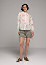 thumb-Afficher les détails de Chemise À Manches Longues Rose Fashion Fit  Voile Femme