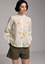 thumb-Afficher les détails de Chemise À Manches Longues Jaune Fashion Fit  Voile Femme