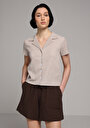 thumb-Afficher les détails de Short Marron Regular Fit Femme