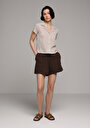 thumb-Afficher les détails de Short Marron Regular Fit Femme