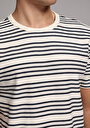 thumb-Afficher les détails de T-shirt À Manches Courtes Marine Regular Fit Rayé Homme
