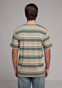 thumb-Afficher les détails de T-shirt À Manches Courtes Beige Comfort Fit Rayé Homme