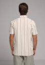 thumb-Afficher les détails de T-shirt Polo À Manches Courtes Ecru Rayé Regular Fit Homme
