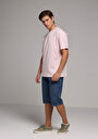 thumb-Afficher les détails de T-shirt À Manches Courtes Rose Comfort Fit Droit Homme