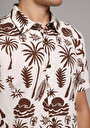 thumb-Afficher les détails de Chemise À Manches Courtes Blanc Imprimé Regular Fit Homme