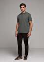 thumb-Afficher les détails de T-shirt Polo À Manches Courtes Kaki Droit Regular Fit Homme