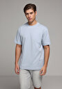 thumb-Afficher les détails de T-shirt À Manches Courtes Bleu Comfort Fit Droit Homme
