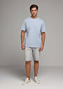 thumb-Afficher les détails de T-shirt À Manches Courtes Bleu Comfort Fit Droit Homme